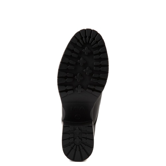 NWT Mia Vicki Black Chunky Heeled Oxford Platform Lace-Up Shoes Size 7.5M - Picture 3 of 8